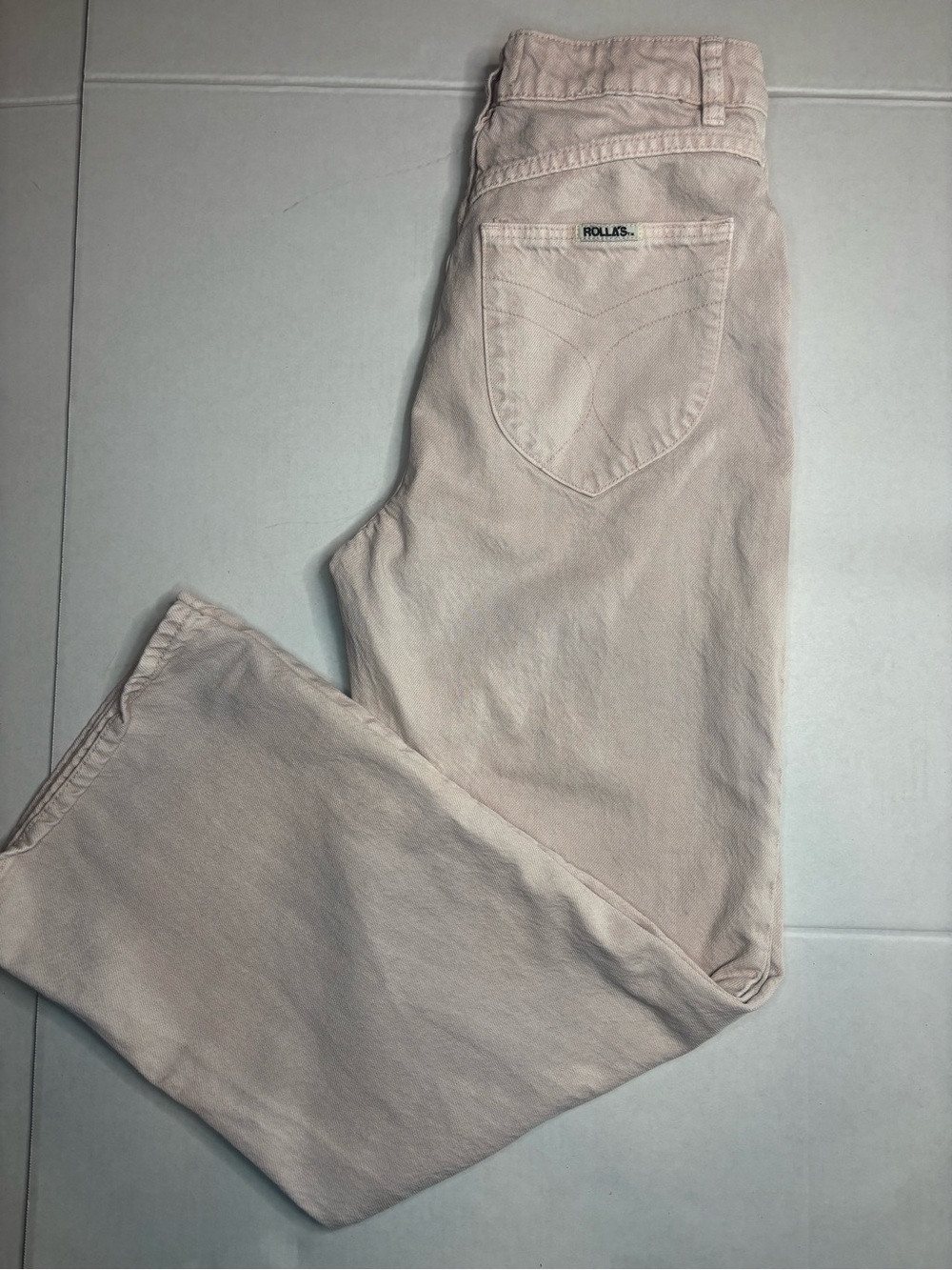 Rollas High Rise Loose Straight Light Pink sz 28